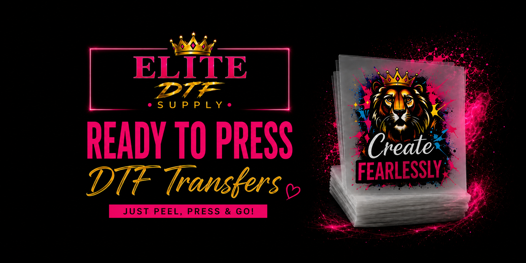 Ready To Press DTF Transfers